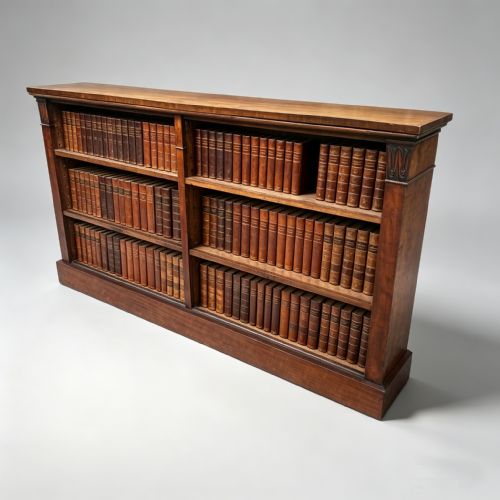 ENGLISH REGENCY PERIOD MAHOGANY OPEN BOOKSHELVES - ADDITIONAL PHOTO 2