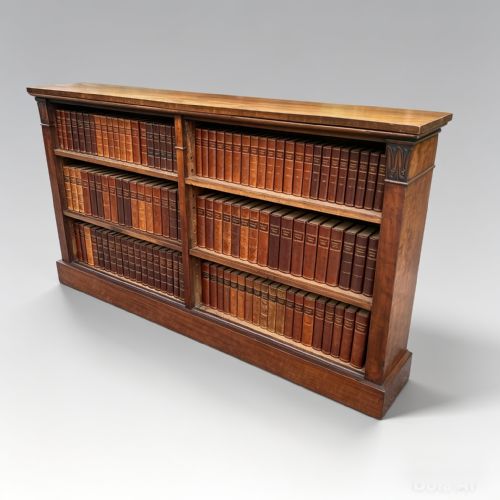 ENGLISH REGENCY PERIOD MAHOGANY OPEN BOOKSHELVES - ADDITIONAL PHOTO 8