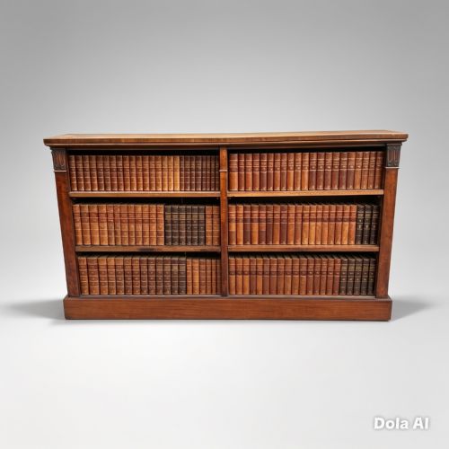 ENGLISH REGENCY PERIOD MAHOGANY OPEN BOOKSHELVES - ADDITIONAL PHOTO 10