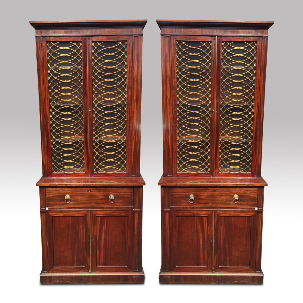 Pair of early 19th century mahogany bookcases