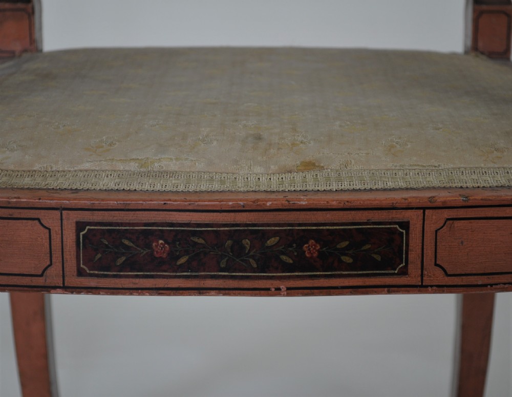 Pair of Sheraton revival painted armchairs View IV