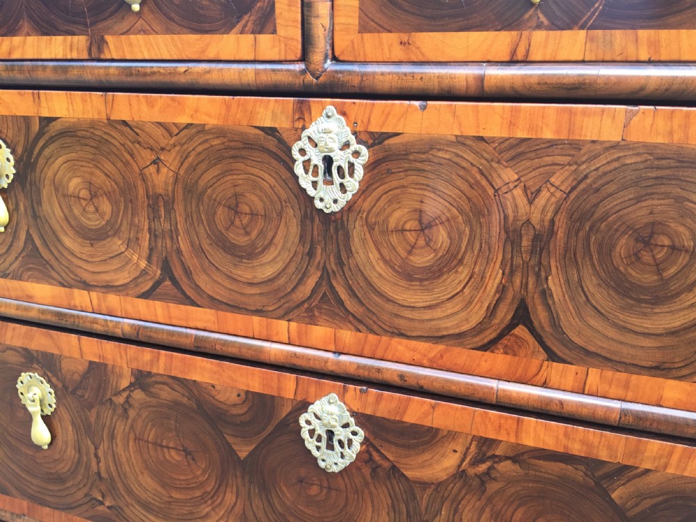 William & Mary oyster veneered chest of drawers View VI