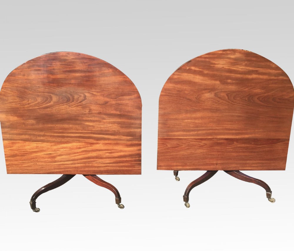 Fine Georgian mahogany twin pedestal Dining Table View VIII