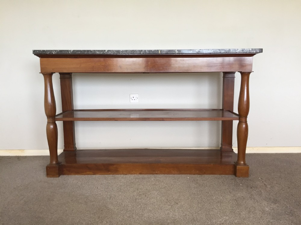 French Console or Buffet Table with marble top View II