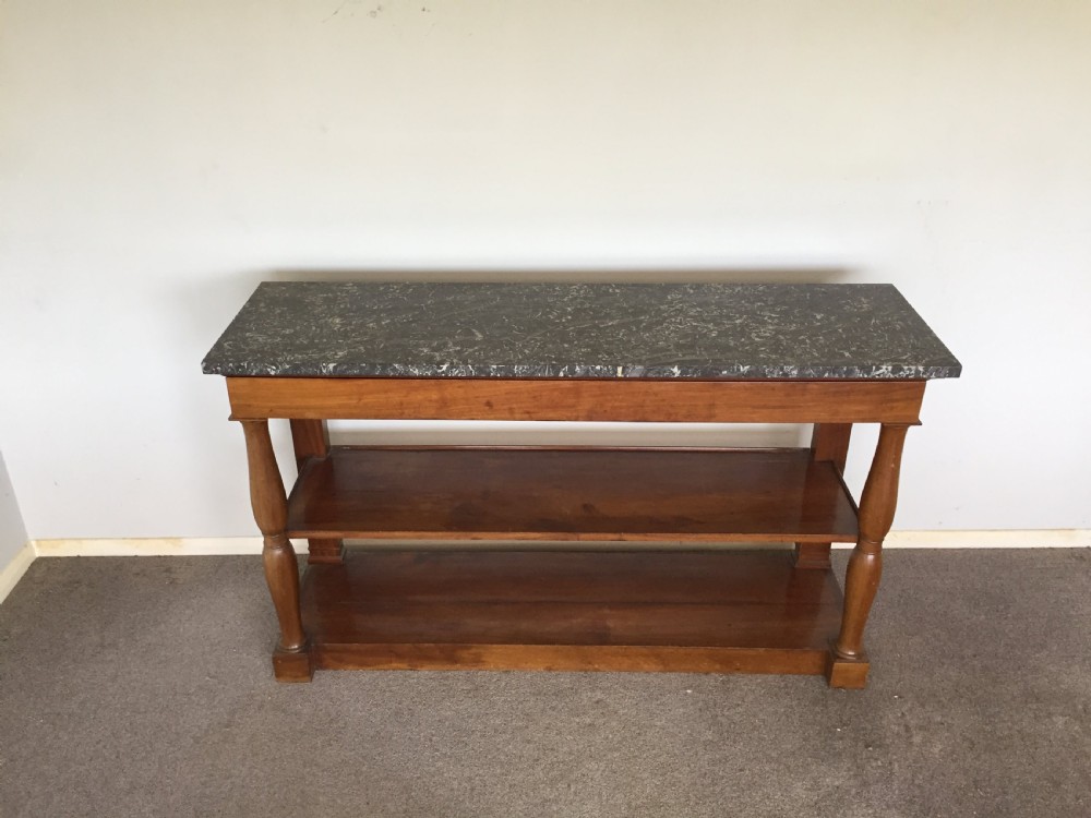 French Console or Buffet Table with marble top View III