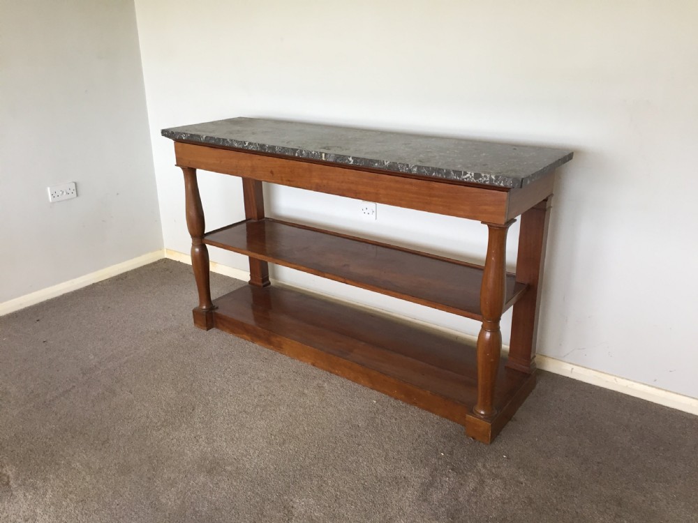 French Console or Buffet Table with marble top View IV