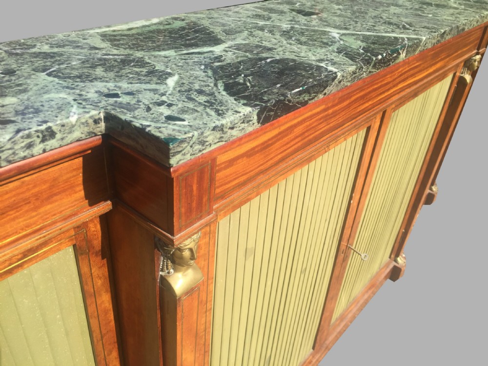 Rare and shallow Satinwood Breakfront side cabinet  View IV