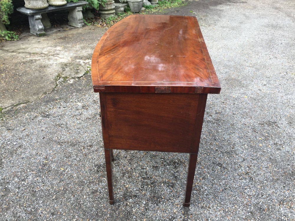 Georgian mahogany bow fronted sideboard View V