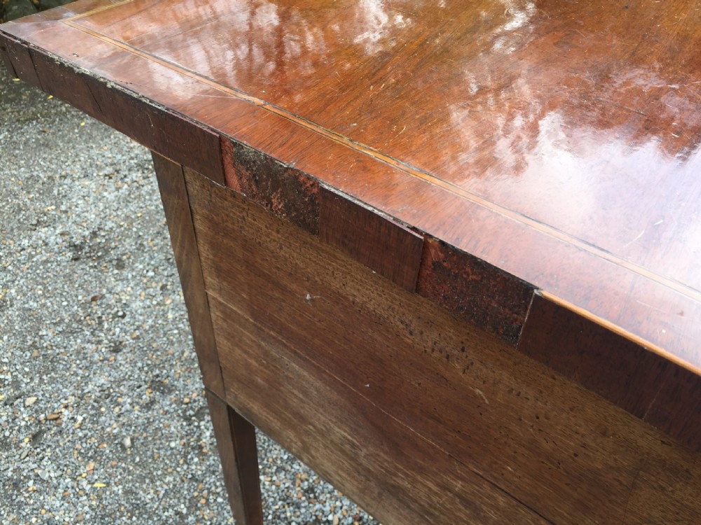 Georgian mahogany bow fronted sideboard View IX