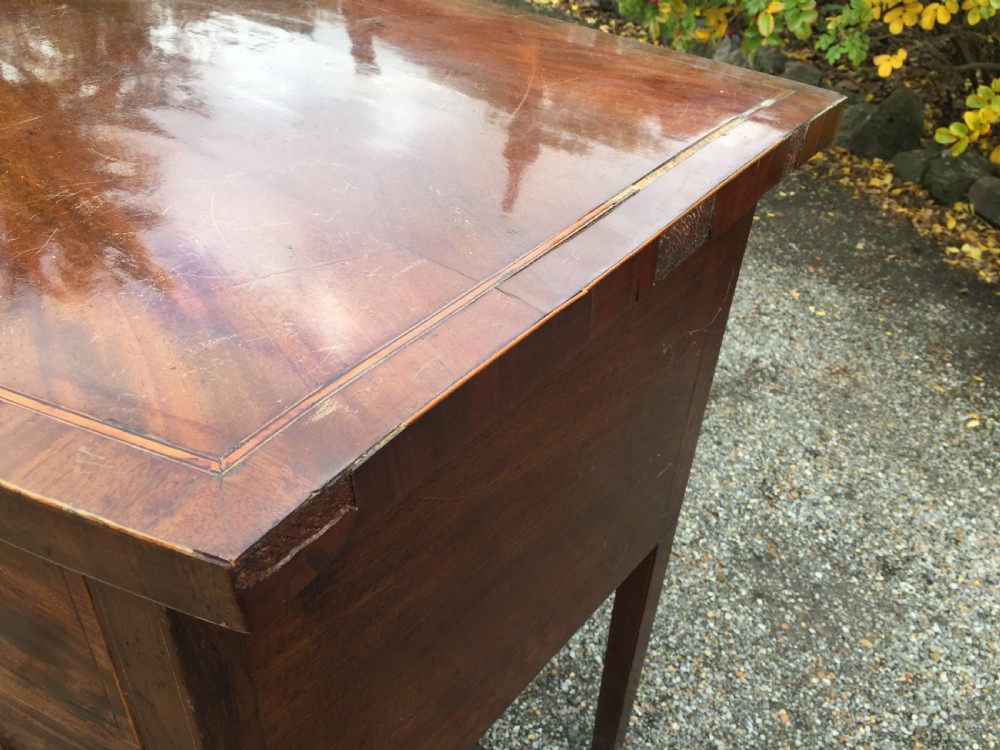 Georgian mahogany bow fronted sideboard View X