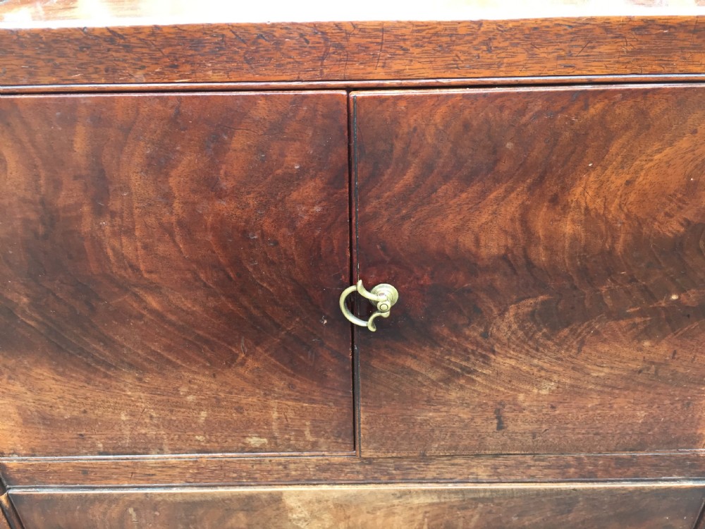 Georgian mahogany tray-top bedside commode View V