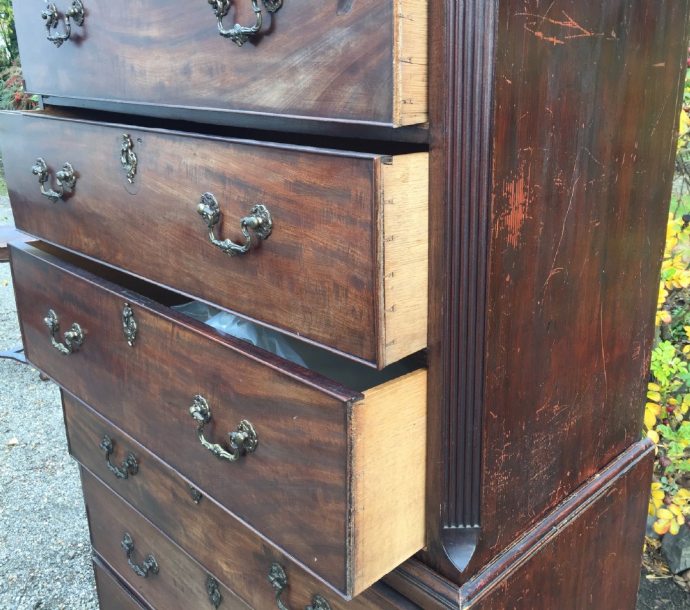 Georgian mahogany chest on chest/tallboy  View III