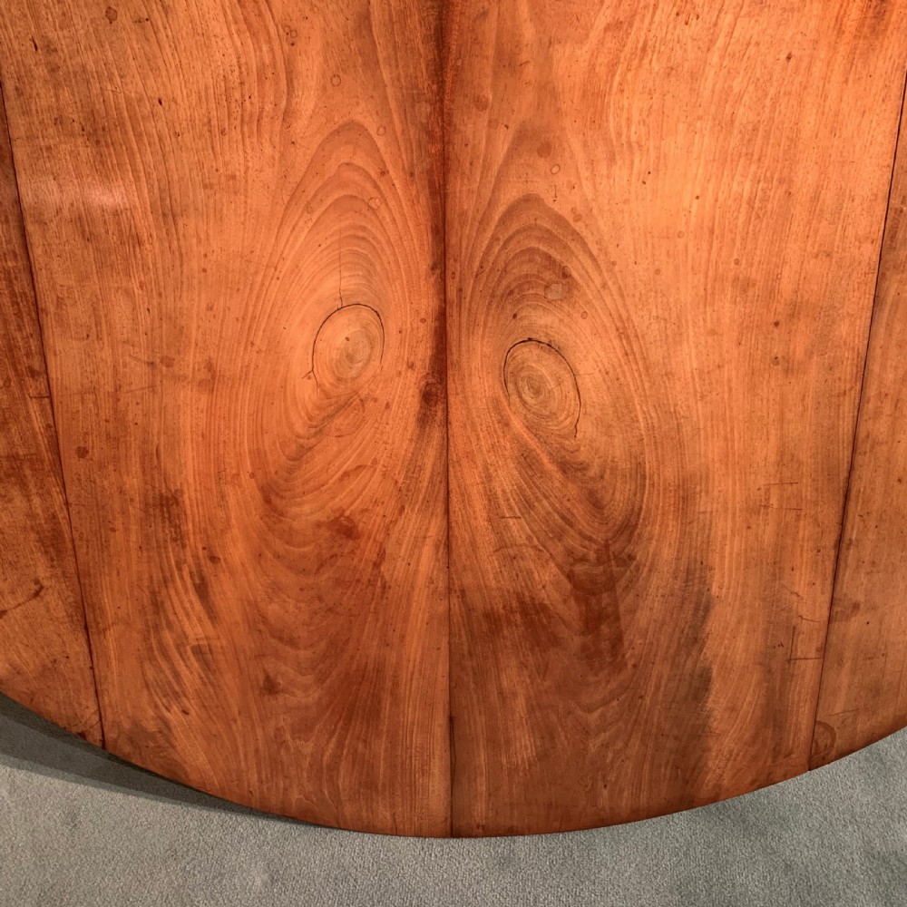 Large Pale fruitwood circular Dining Table  View IV