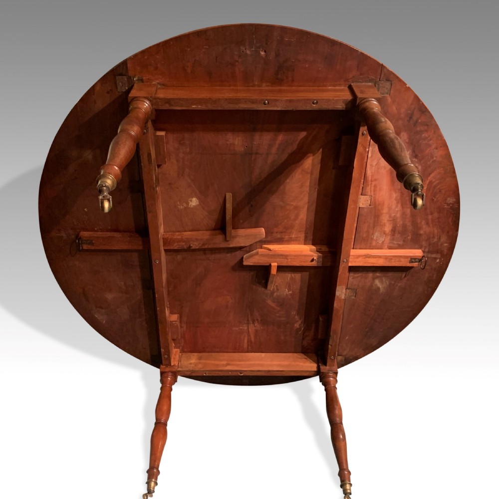 Large Pale fruitwood circular Dining Table  View X
