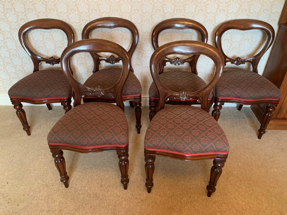 Six mahogany balloon back Dining Chairs View II
