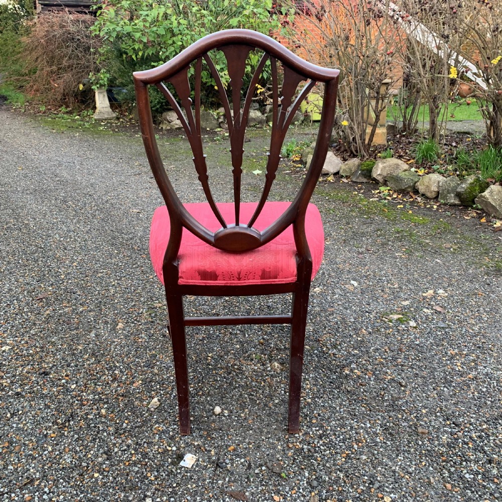 Six 6 Shield Back Chairs ROYAL HISTORY View IX