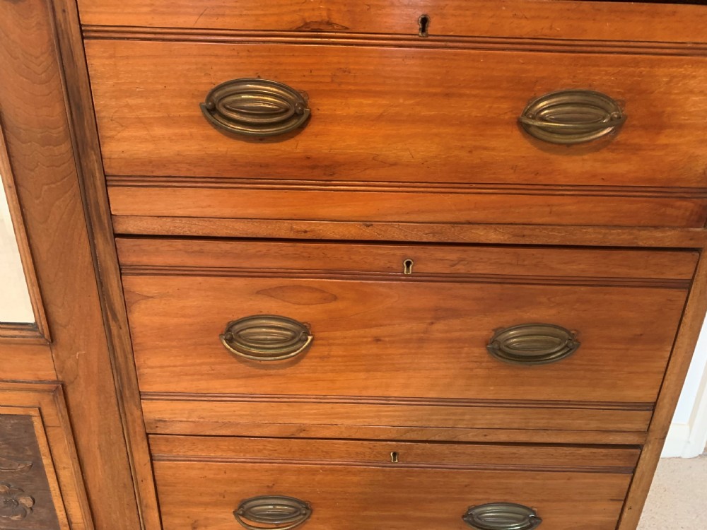 Arts & Crafts walnut wardrobe View V
