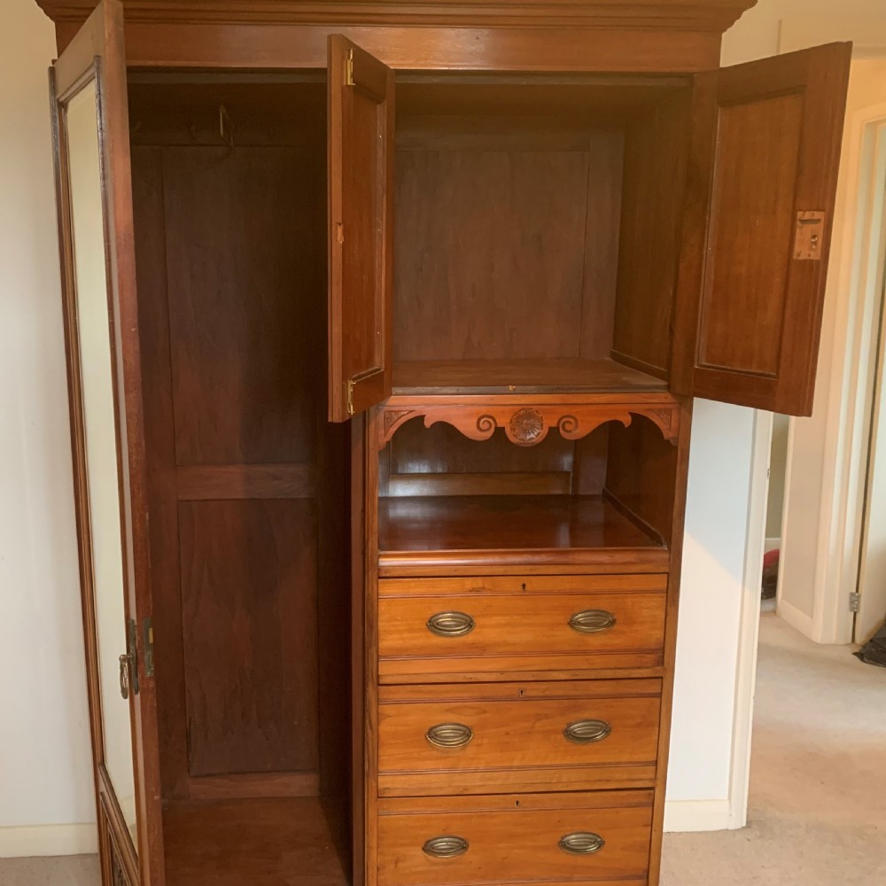 Arts & Crafts walnut wardrobe View VII