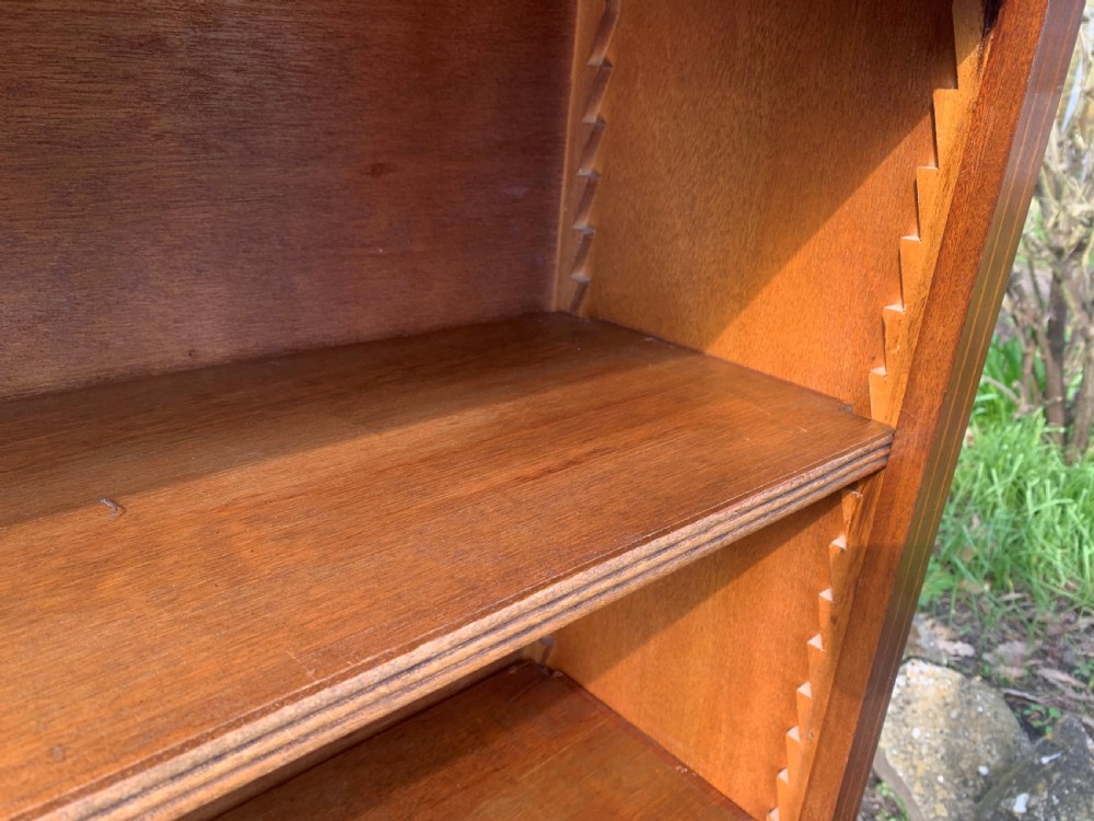 Edwardian inlaid open bookshelves View VI