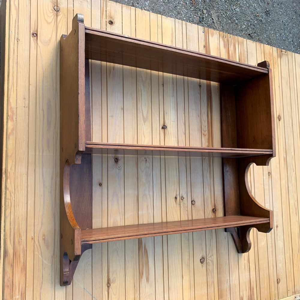 Edwardian mahogany hanging bookshelves 