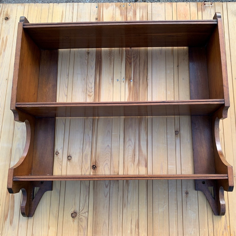 Edwardian mahogany hanging bookshelves  View IV