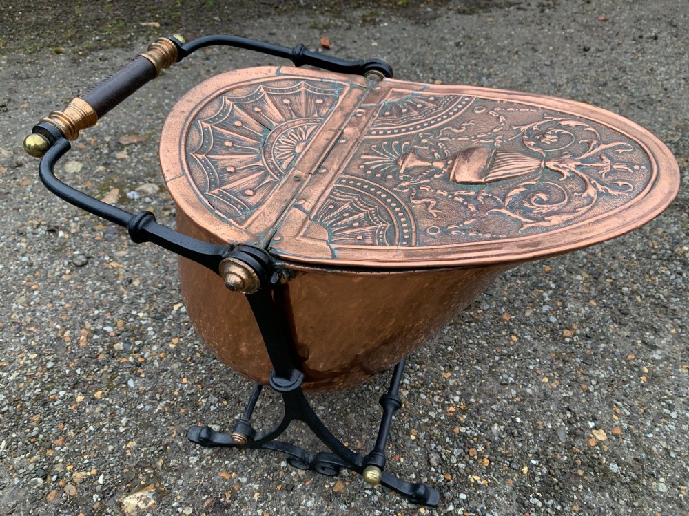 Copper coal scuttle/box View VI