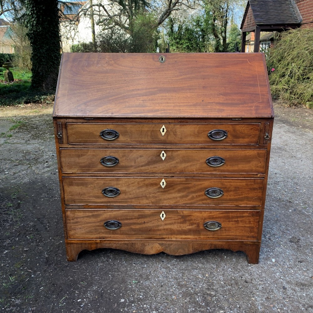 Georgian mahogany bureau View III