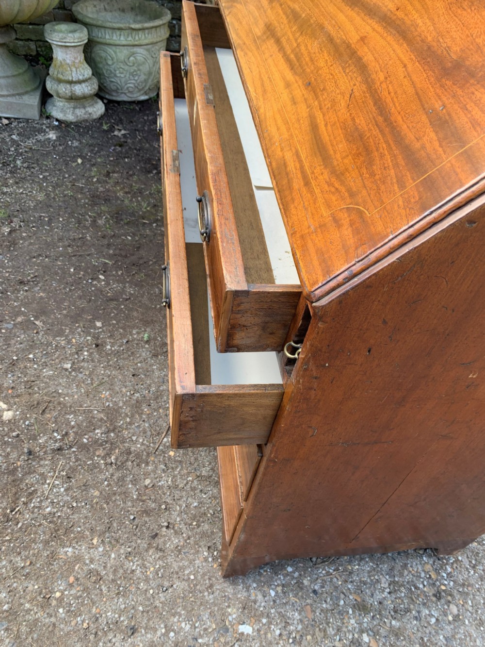 Georgian mahogany bureau View VI