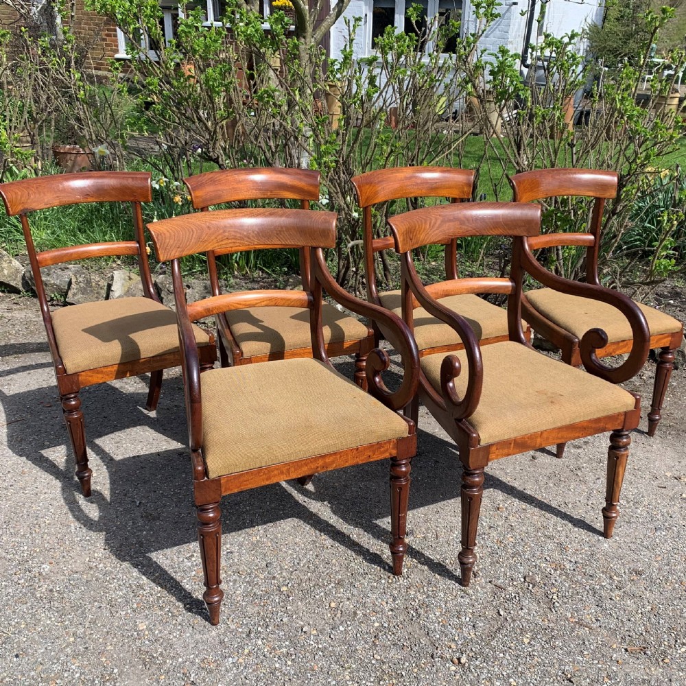 Set of six mahogany dining chairs by James Winter of London