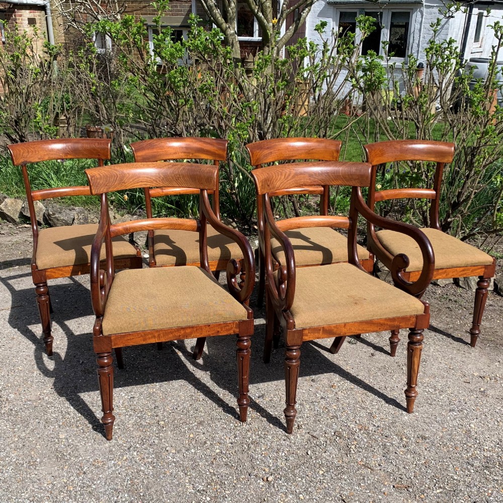 Set of six mahogany dining chairs by James Winter of London View II