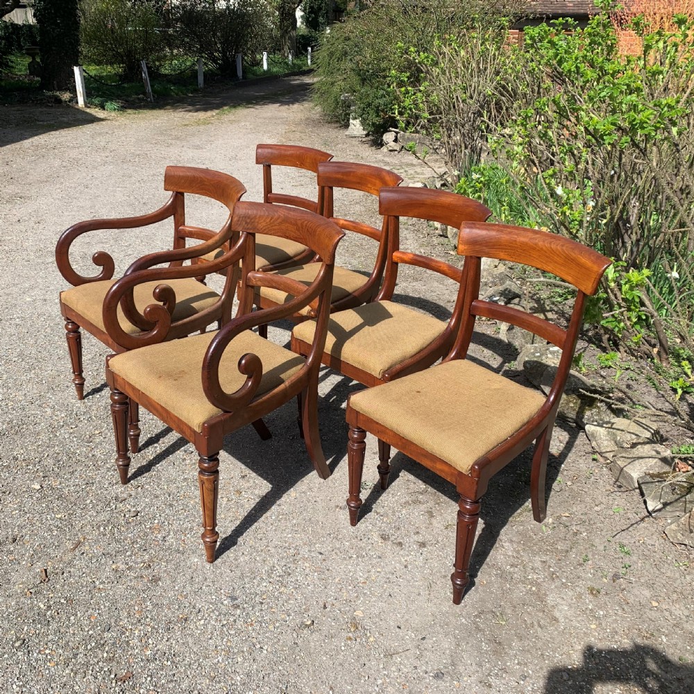 Set of six mahogany dining chairs by James Winter of London View III