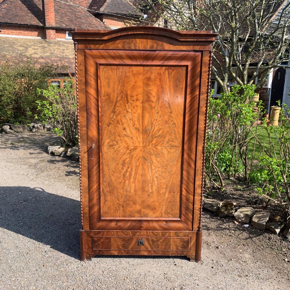 French Linen press storage cupboard armoire wardrobe bonnetiere 