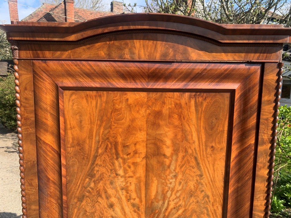 French Linen press storage cupboard armoire wardrobe bonnetiere  View IV