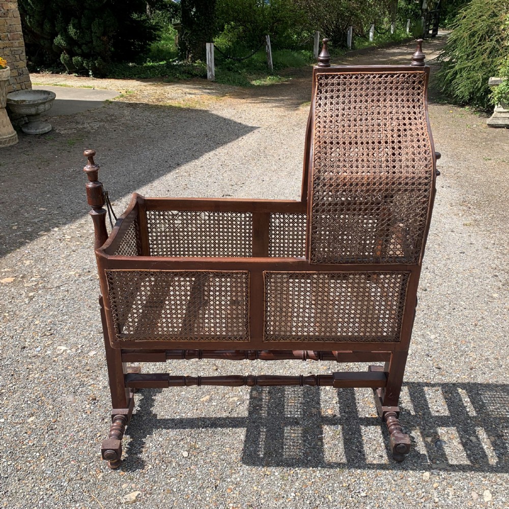 Georgian mahogany swinging crib View III