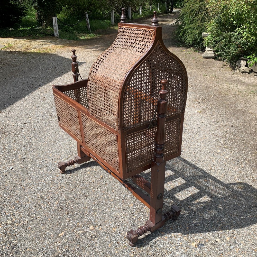 Georgian mahogany swinging crib View IV