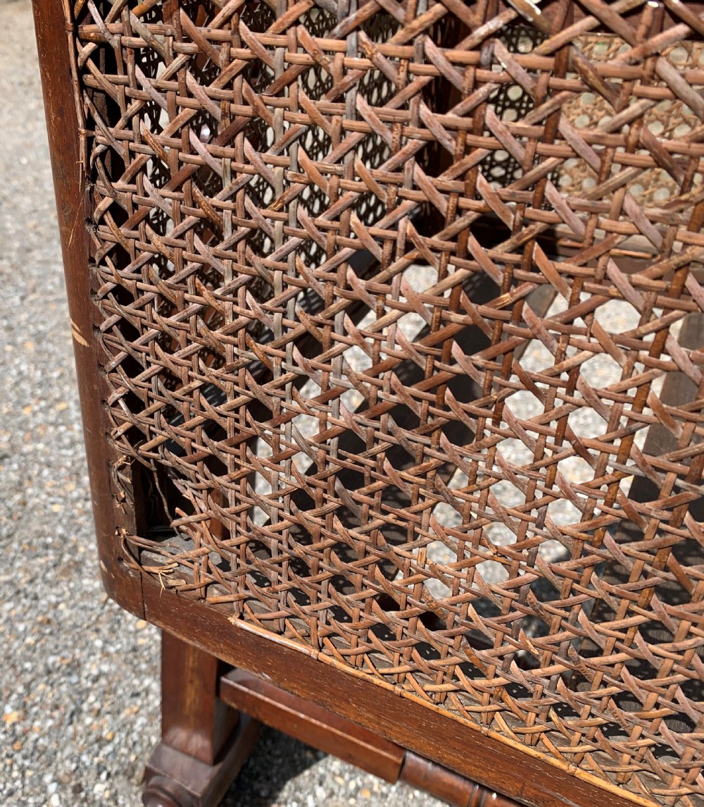 Georgian mahogany swinging crib View V