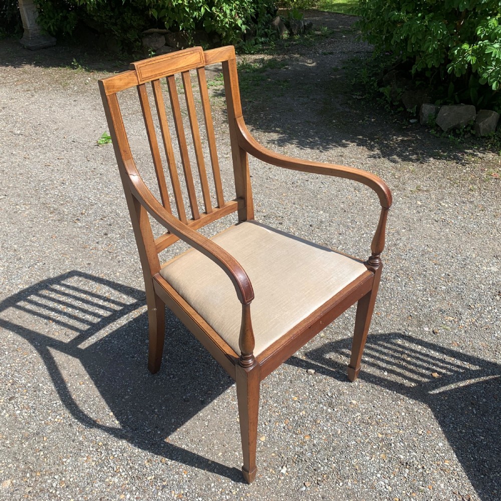 Set of six (4+2) Edwardian mahogany dining chairs View IV