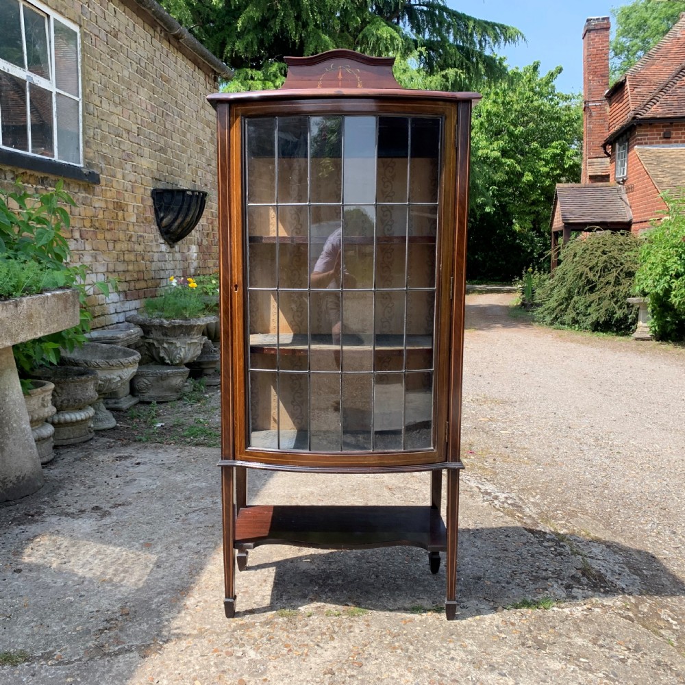 Edwardian inlaid display cabinet  View IV