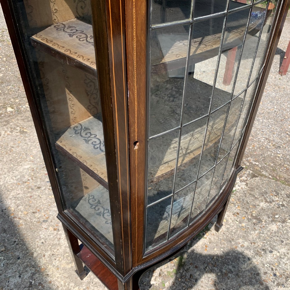 Edwardian inlaid display cabinet  View VI