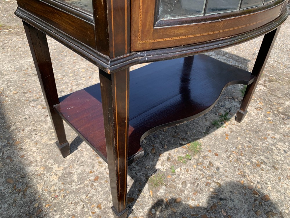Edwardian inlaid display cabinet  View VII