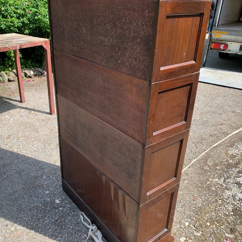 Five/5  section mahogany Globe Wernicke type solicitors sectional bookcase View VIII