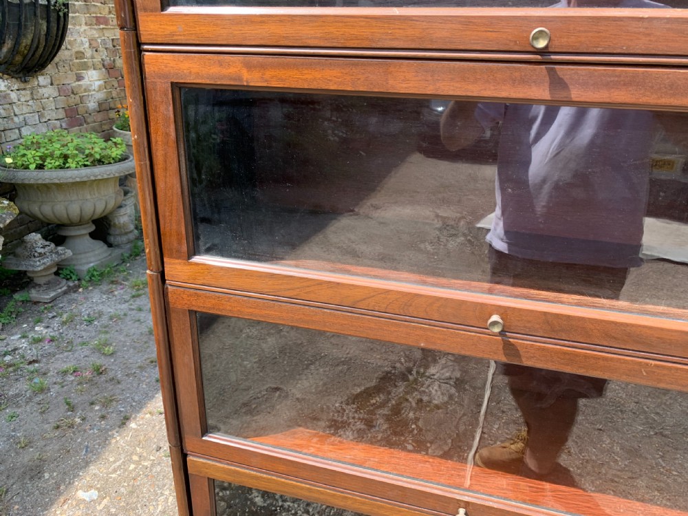 Five/5  section mahogany Globe Wernicke type solicitors sectional bookcase View X