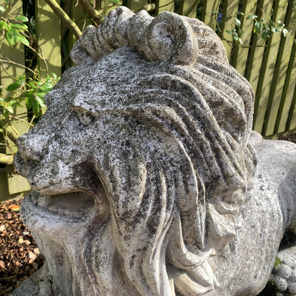 Large Stone Lion View V