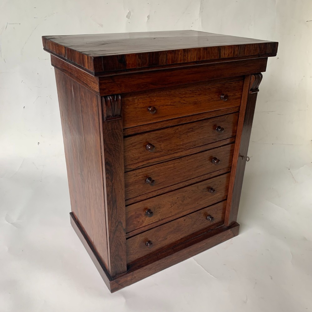 Miniature rosewood Wellington Chest