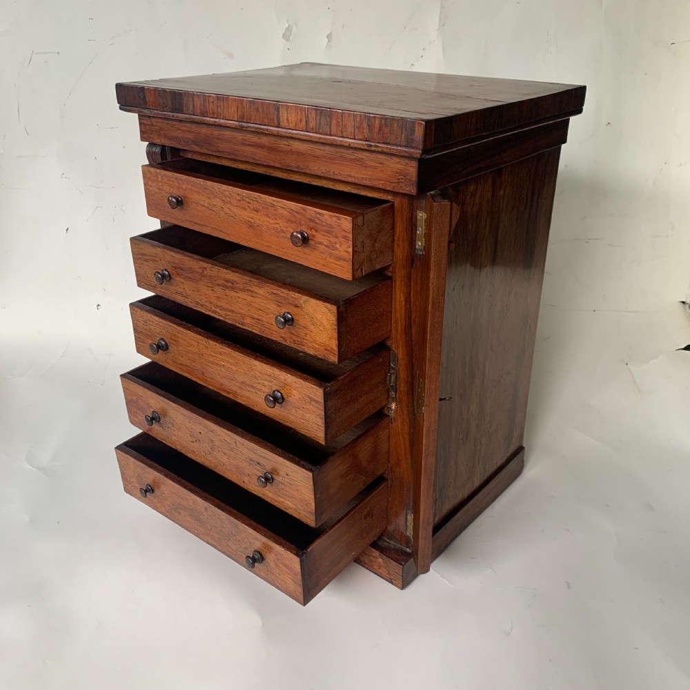 Miniature rosewood Wellington Chest View V