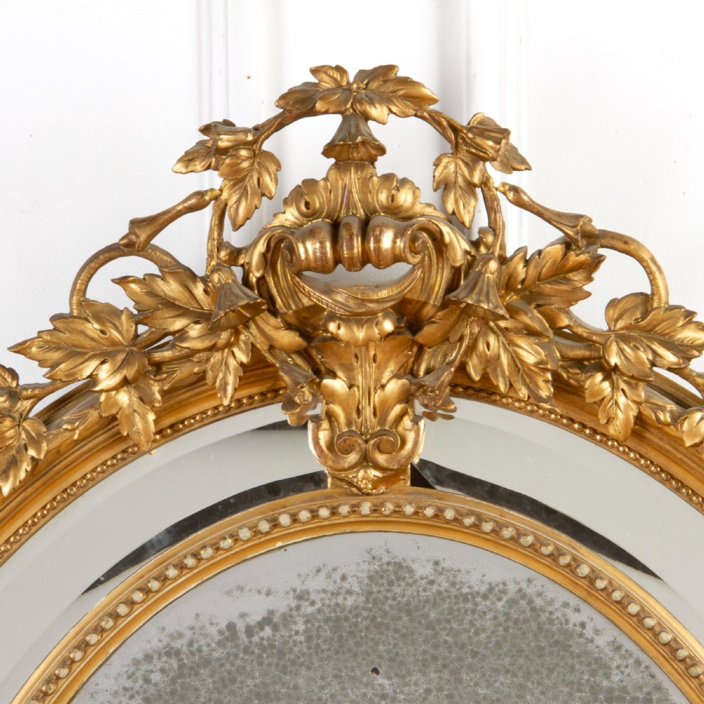 Large Oval Gilded Mirror View II