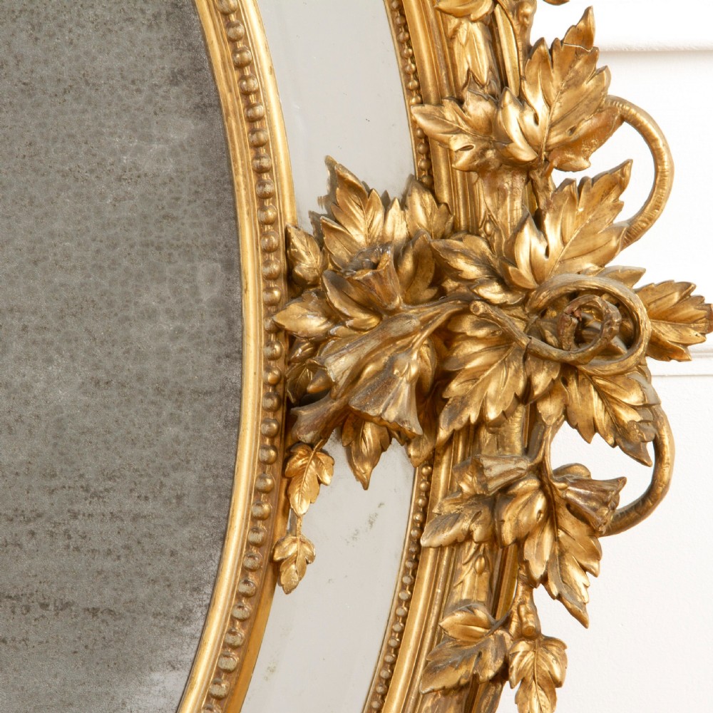 Large Oval Gilded Mirror View III