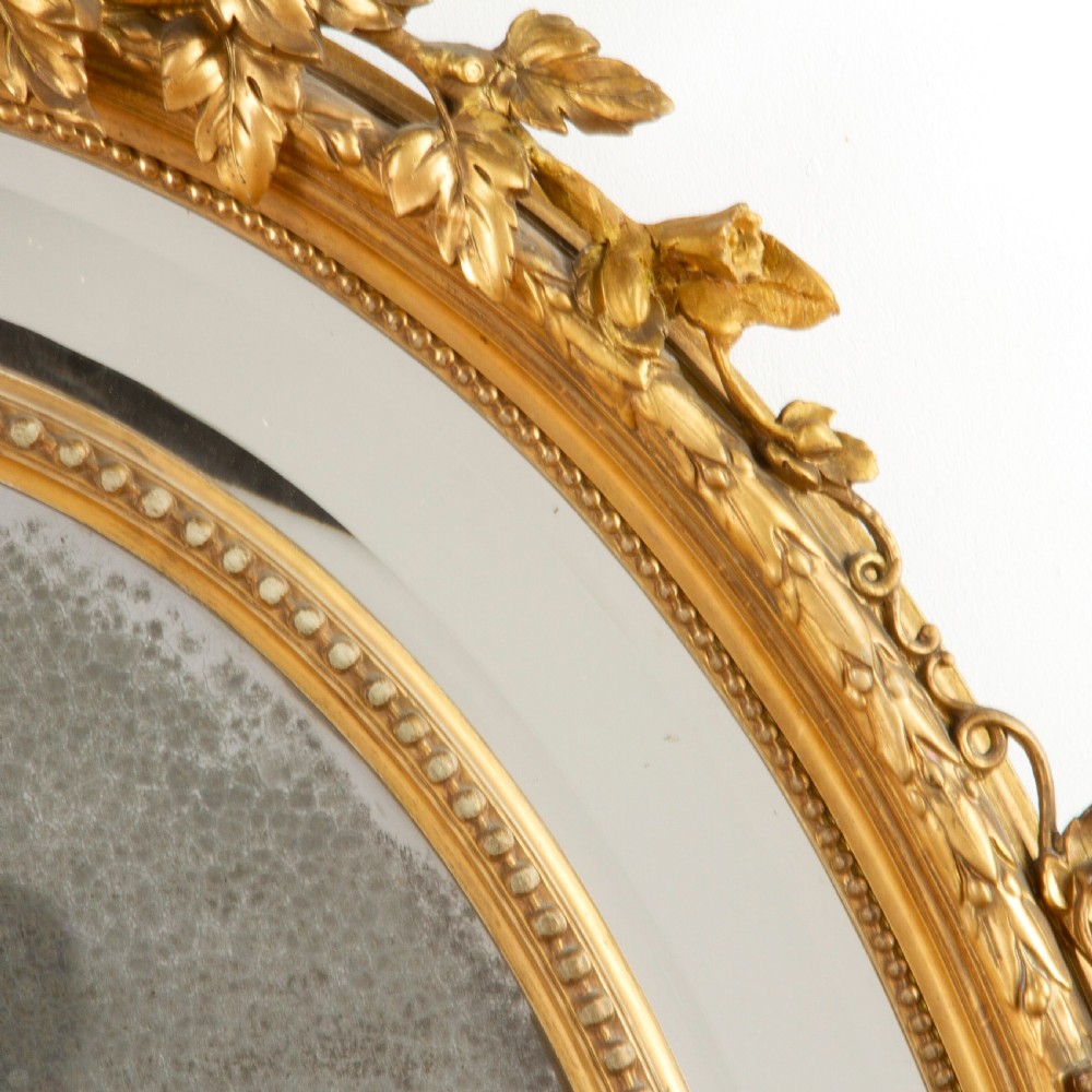 Large Oval Gilded Mirror View IV