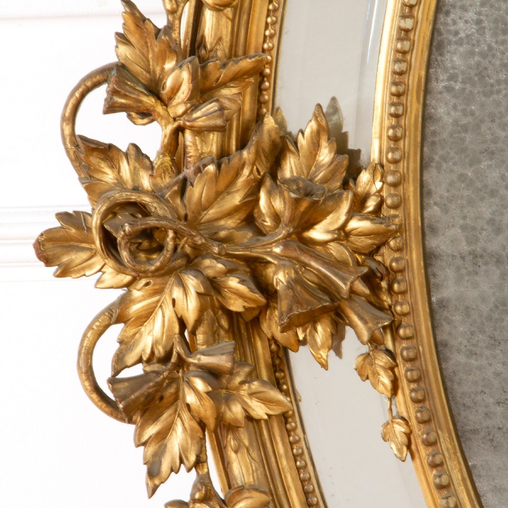 Large Oval Gilded Mirror View VI