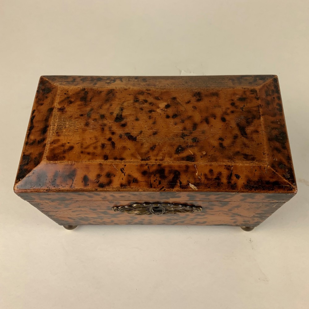 Faux tortoiseshell two compartment Tea Caddy View III